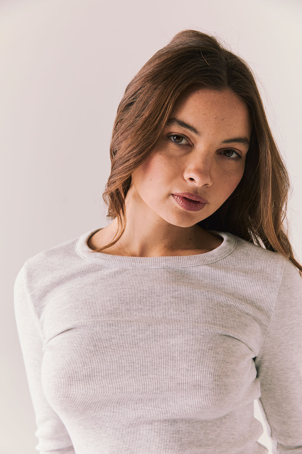 Moonlightt Light Heather Grey Long Sleeve