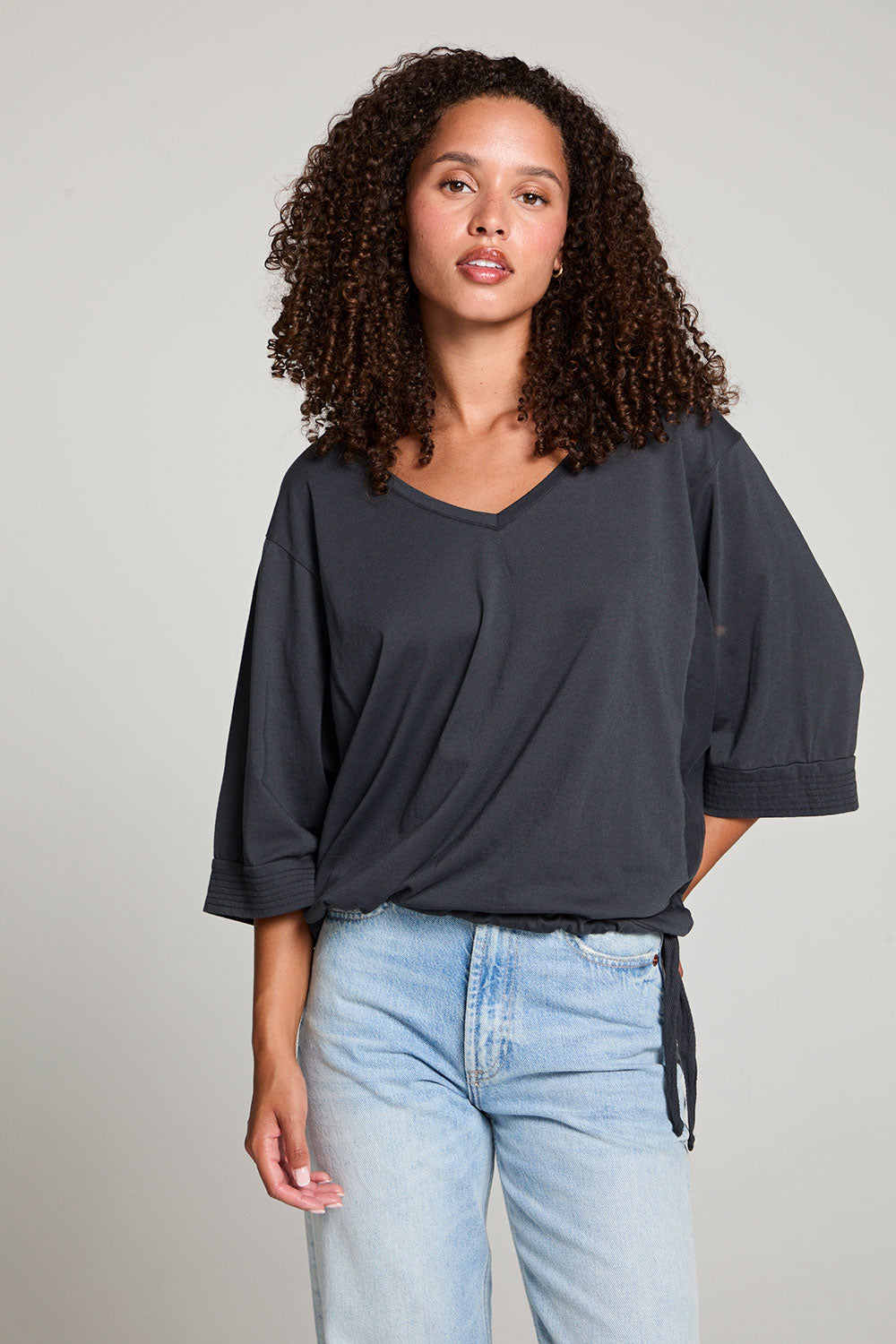 Gianna Licorice Black Tee WOMENS chaserbrand