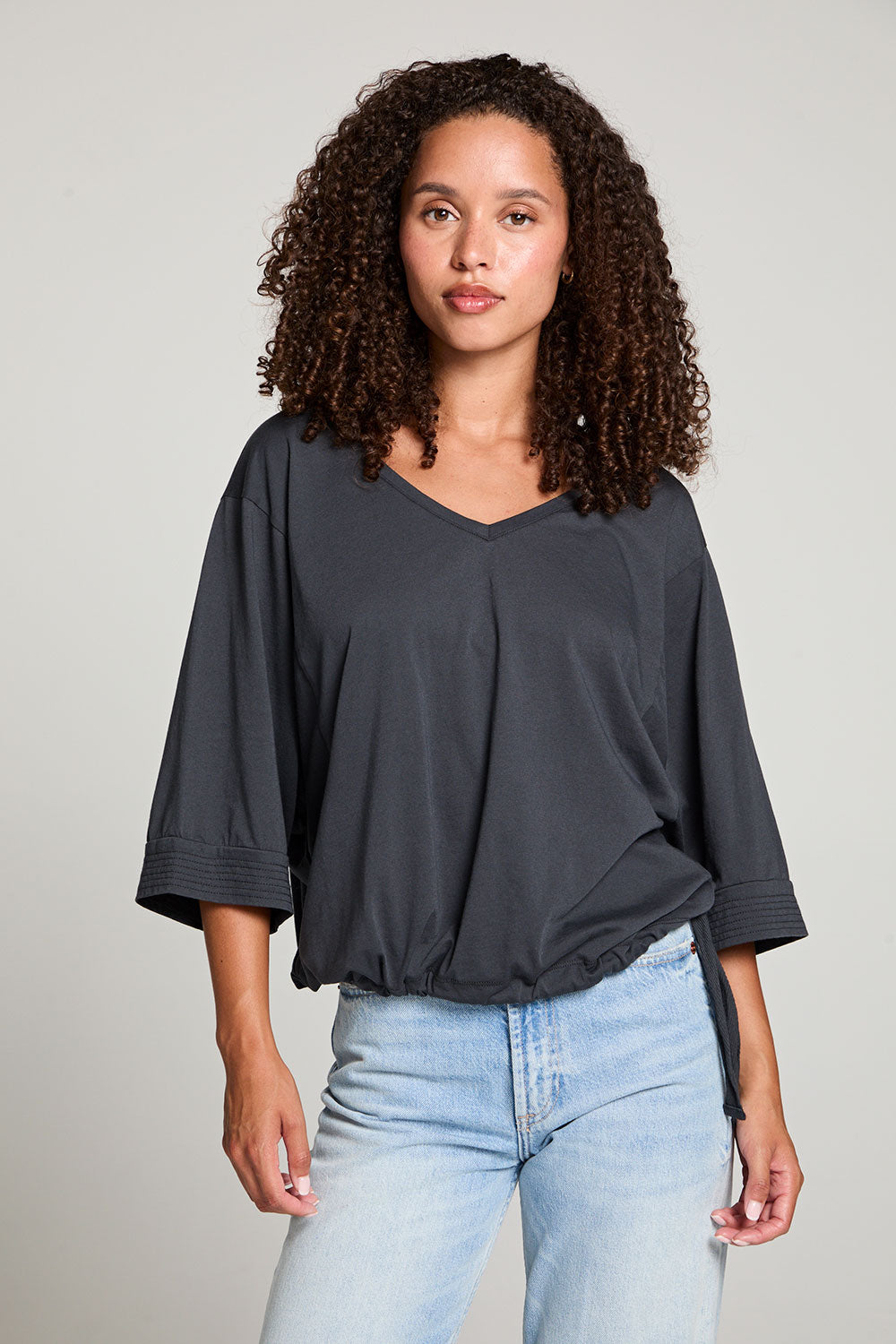 Gianna Licorice Black Tee WOMENS chaserbrand