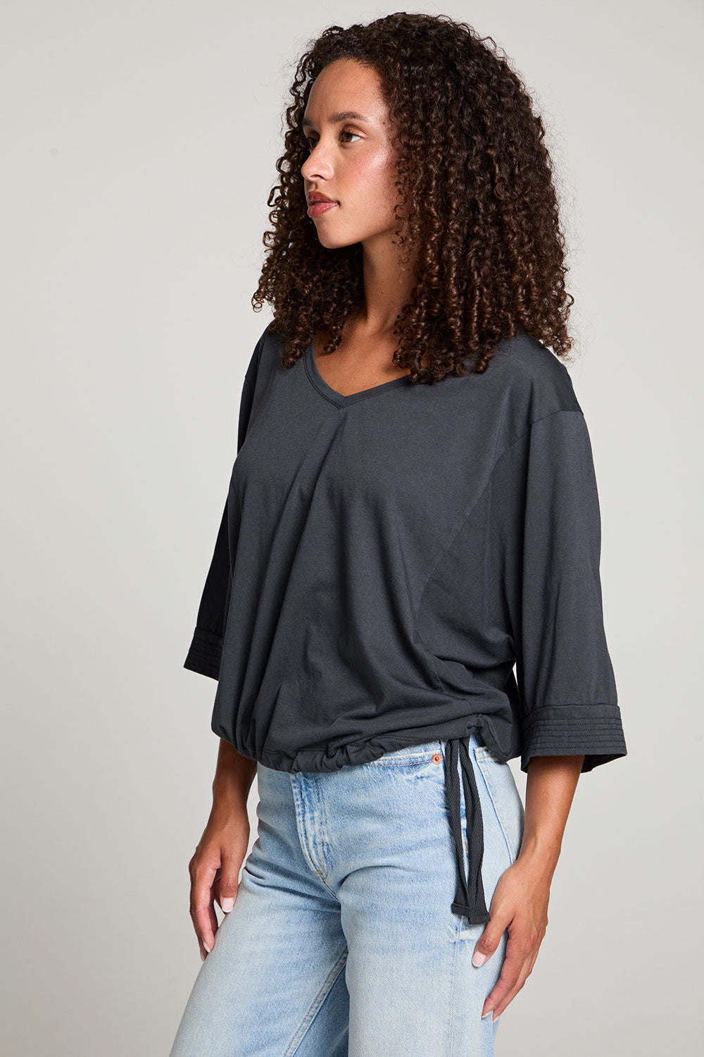 Gianna Licorice Black Tee WOMENS chaserbrand