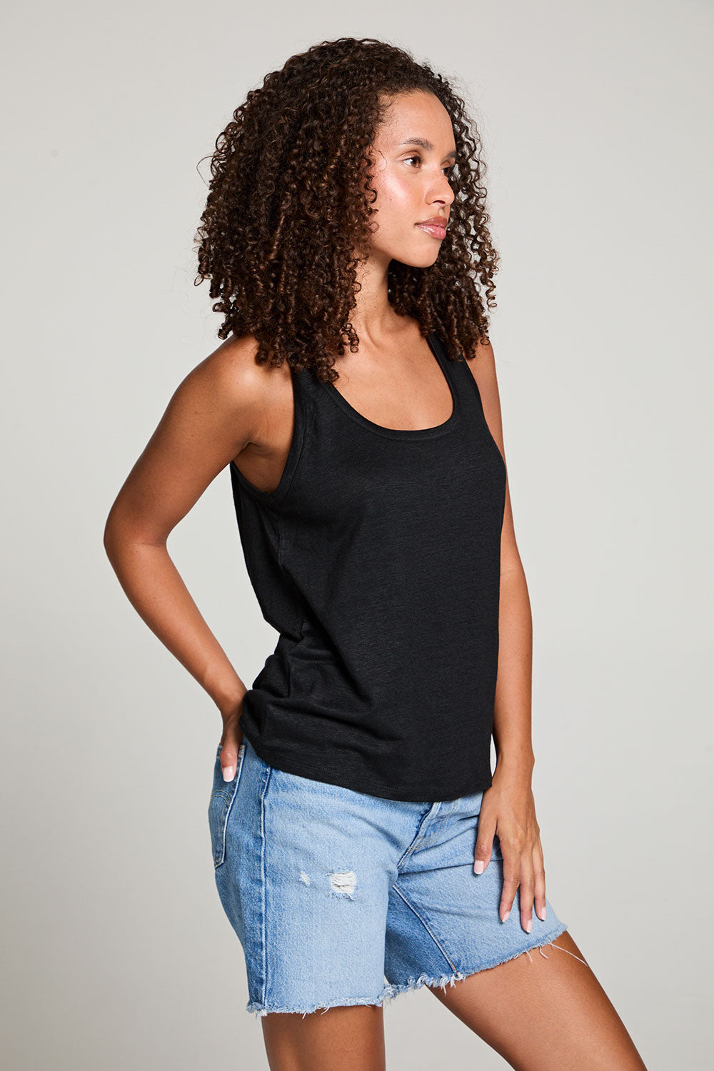 Gloria Black Tank Top WOMENS chaserbrand