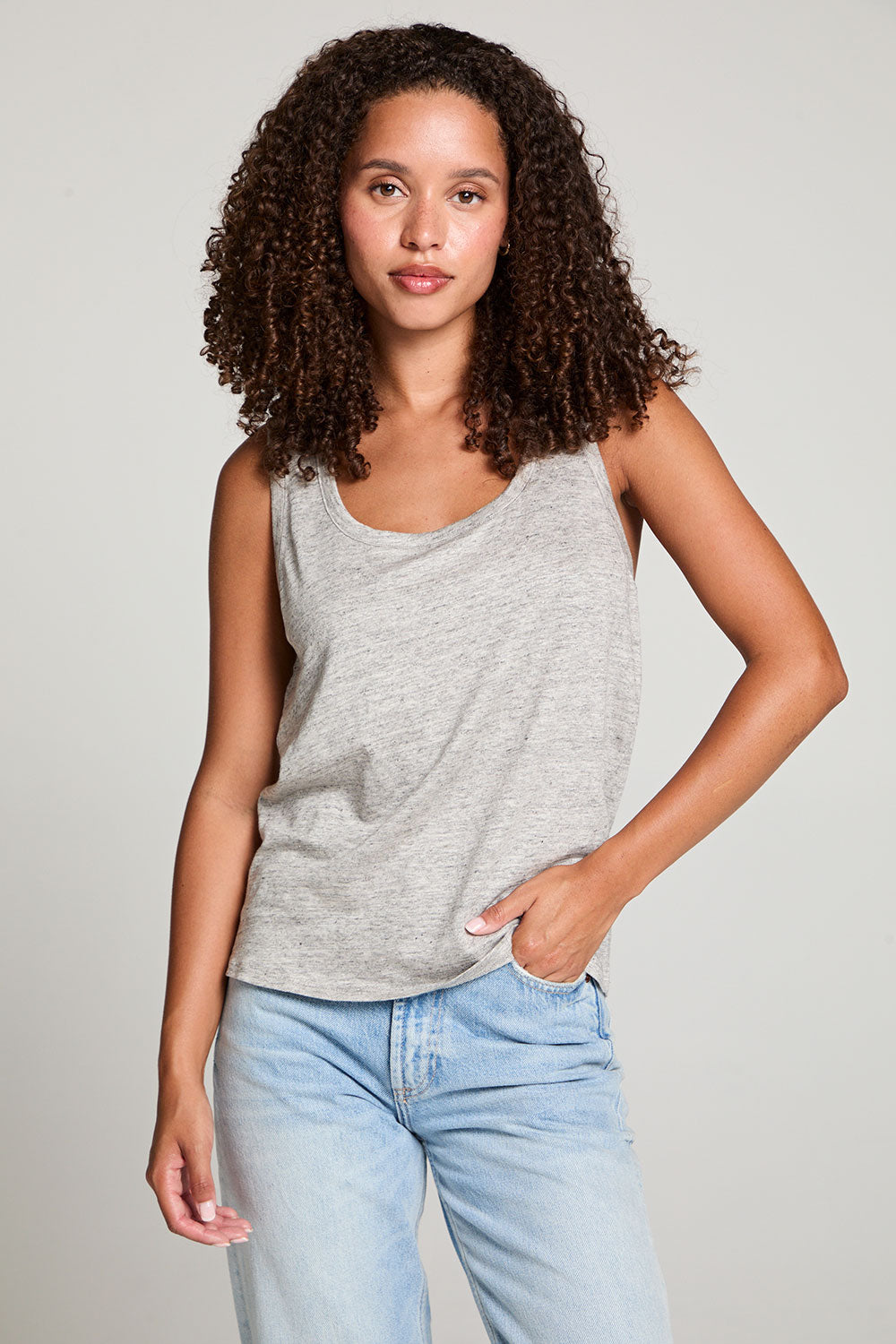 Gloria Heather Grey Tank Top WOMENS chaserbrand