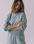 Womens Casbah Garden Sage Crop Pullover chaserbrand