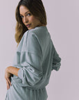 Womens Casbah Garden Sage Crop Pullover chaserbrand