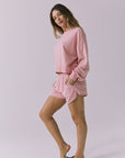 Womens Casbah Pink Melon Crop Pullover chaserbrand