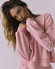 Womens Casbah Pink Melon Crop Pullover chaserbrand