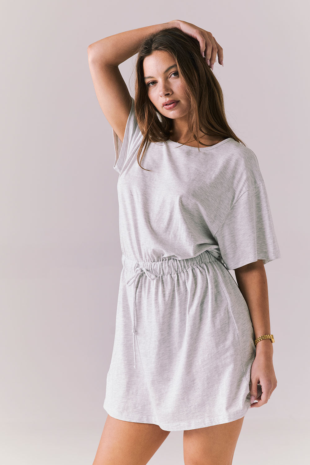 Dixie Light Heather Grey Mini Dress Womens chaserbrand