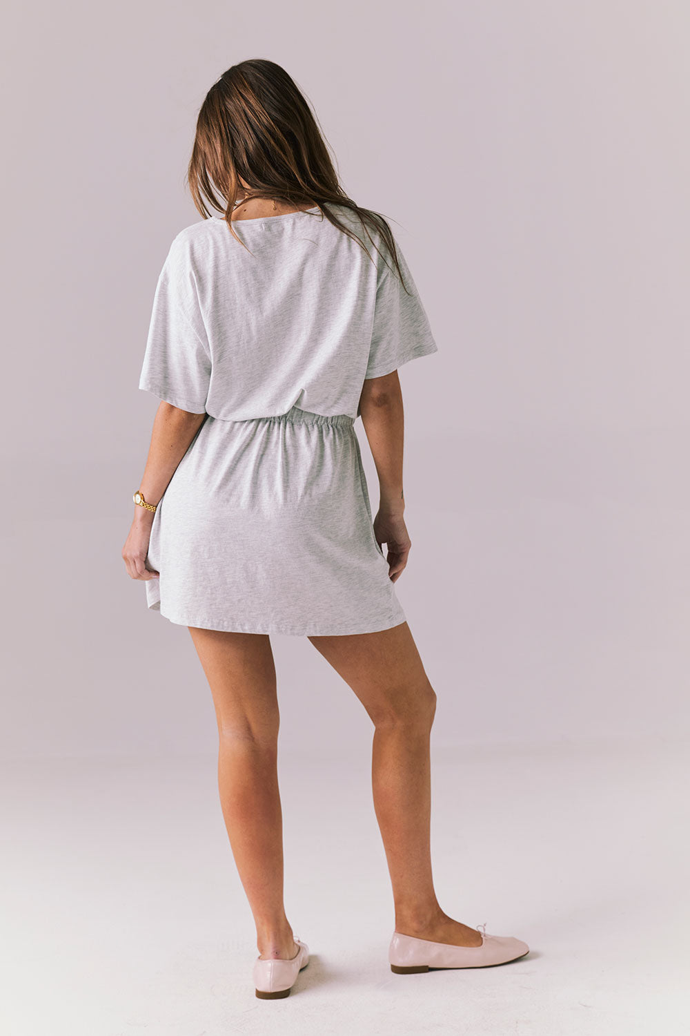Dixie Light Heather Grey Mini Dress Womens chaserbrand