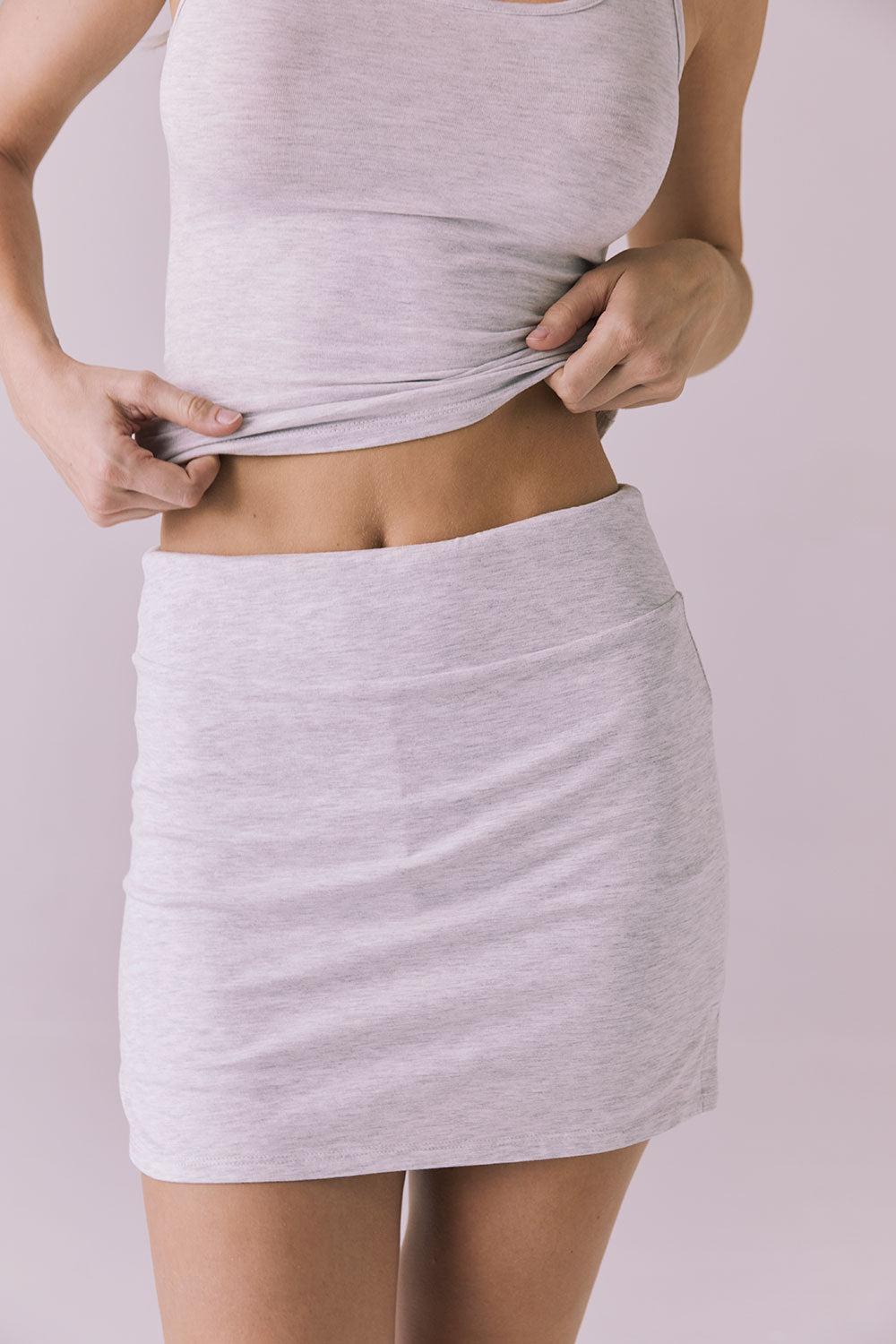 Rue Light Heather Gray Skort Womens chaserbrand