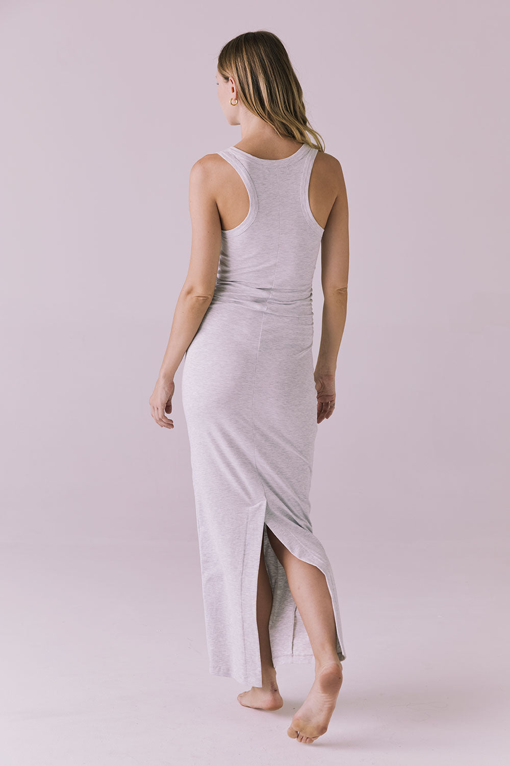 Bliss Light Heather Gray Midi Dress Womens chaserbrand