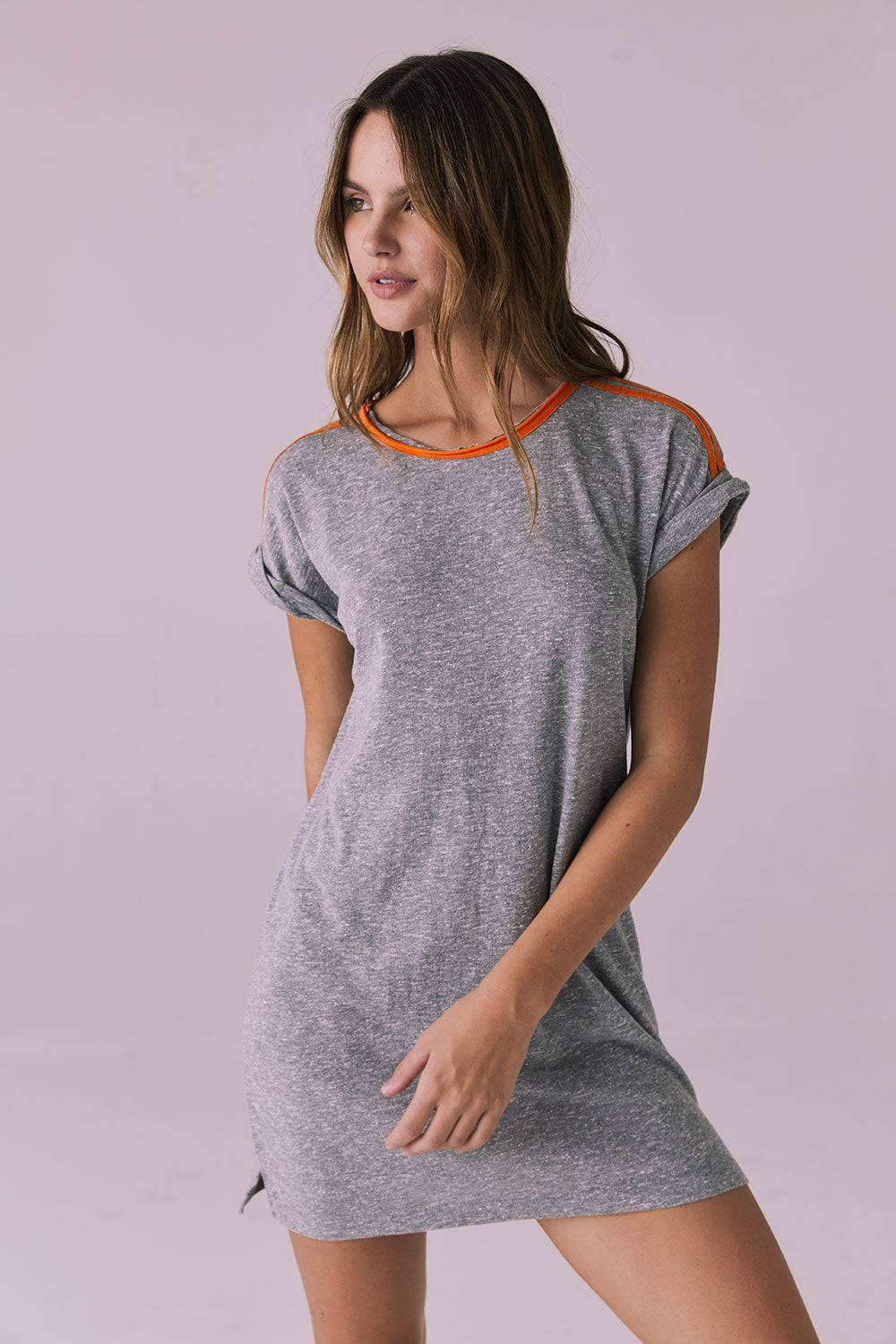 T-Shirt Streaky Grey Mini Dress Womens chaserbrand