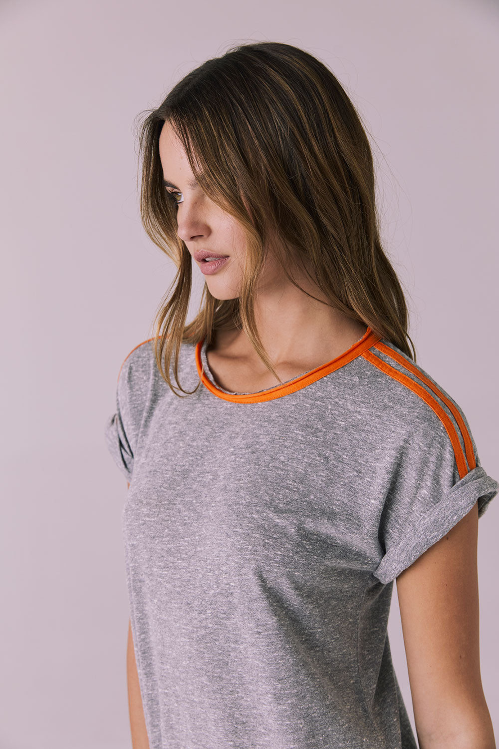T-Shirt Streaky Grey Mini Dress Womens chaserbrand