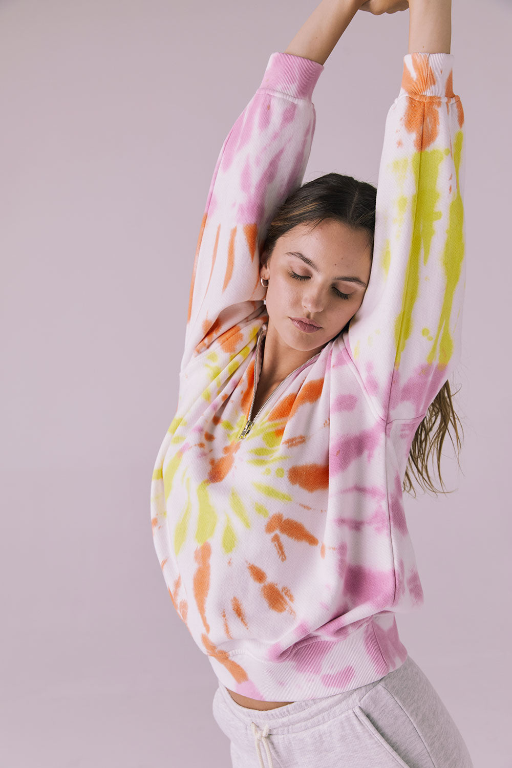 Neon Tie Dye Long Sleeve Womens chaserbrand