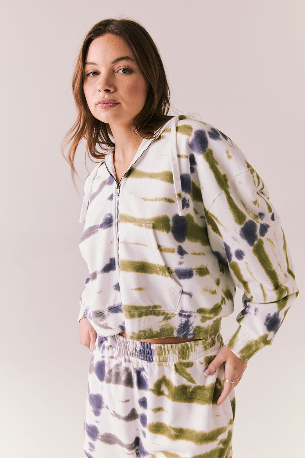Abilene Autumn Tie Dye Zip Up Womens chaserbrand