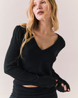 Chlo True Black Long Sleeve Womens chaserbrand