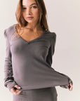 Chlo Dark Gull Long Sleeve Womens chaserbrand