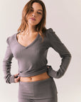 Chlo Dark Gull Long Sleeve Womens chaserbrand