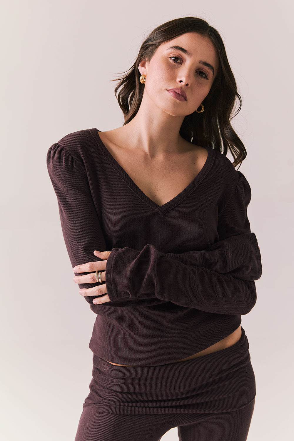 Chlo Espresso Long Sleeve Womens chaserbrand
