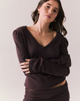 Chlo Espresso Long Sleeve Womens chaserbrand