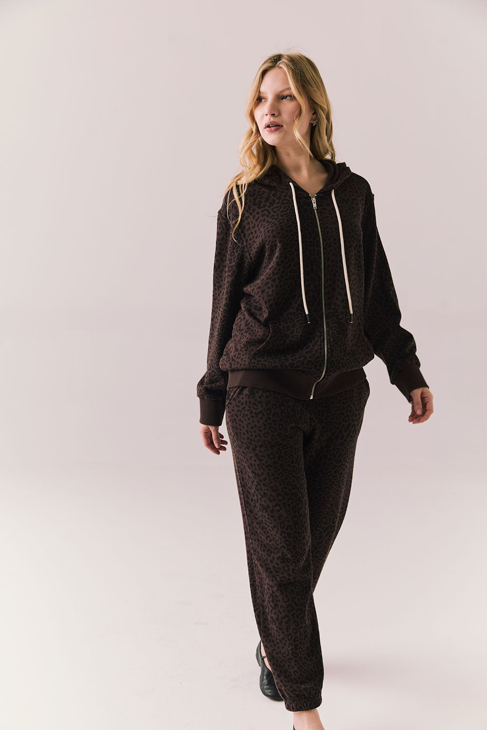 Louna Leopard Zip Up Womens chaserbrand