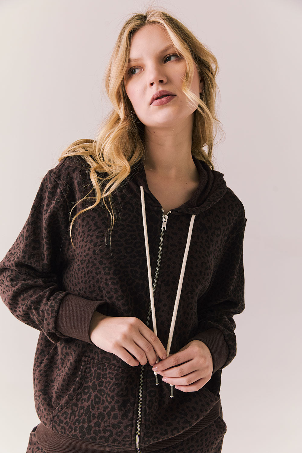 Louna Leopard Zip Up Womens chaserbrand