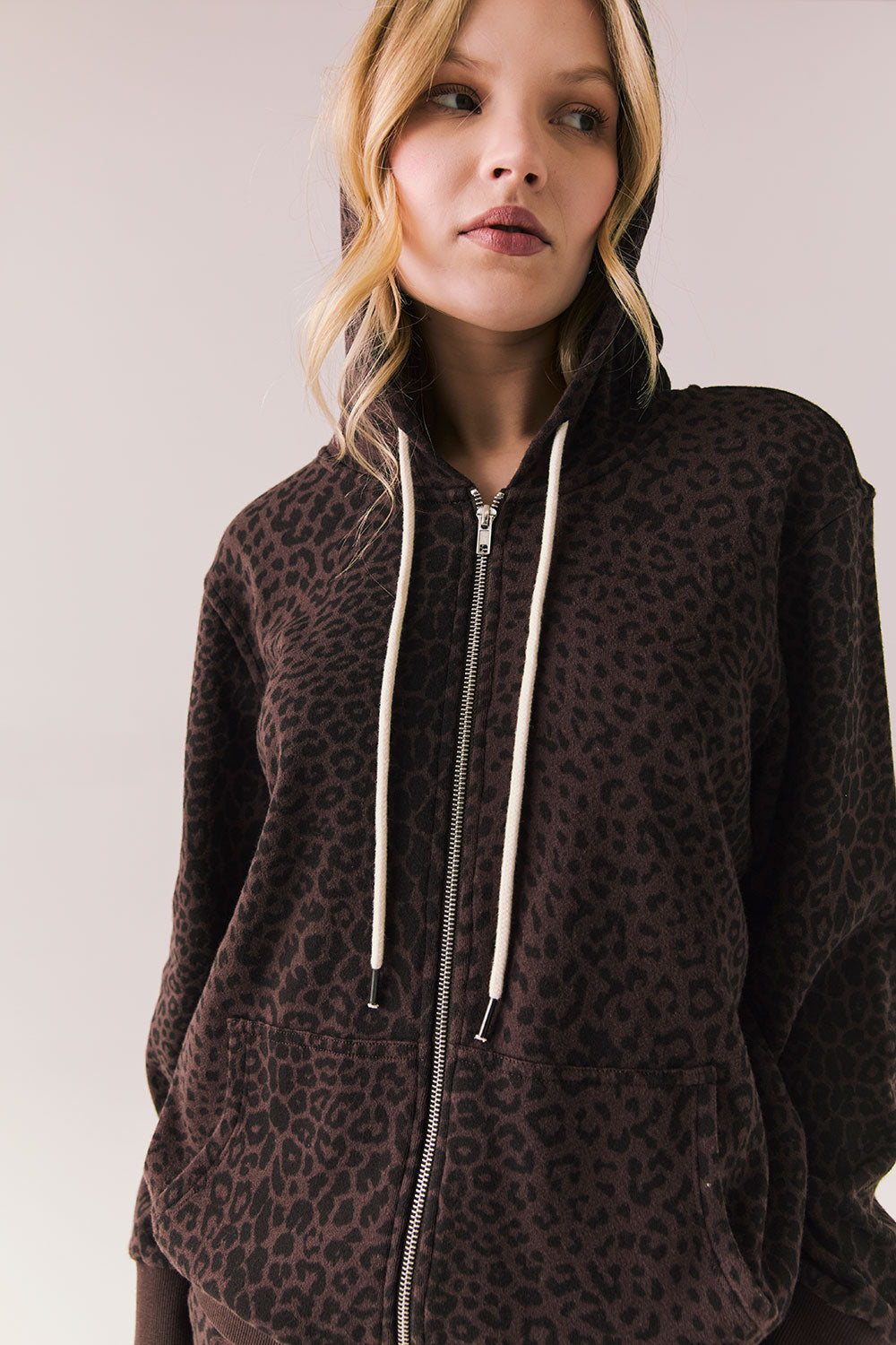 Louna Leopard Zip Up Womens chaserbrand