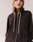 Louna Leopard Zip Up Womens chaserbrand