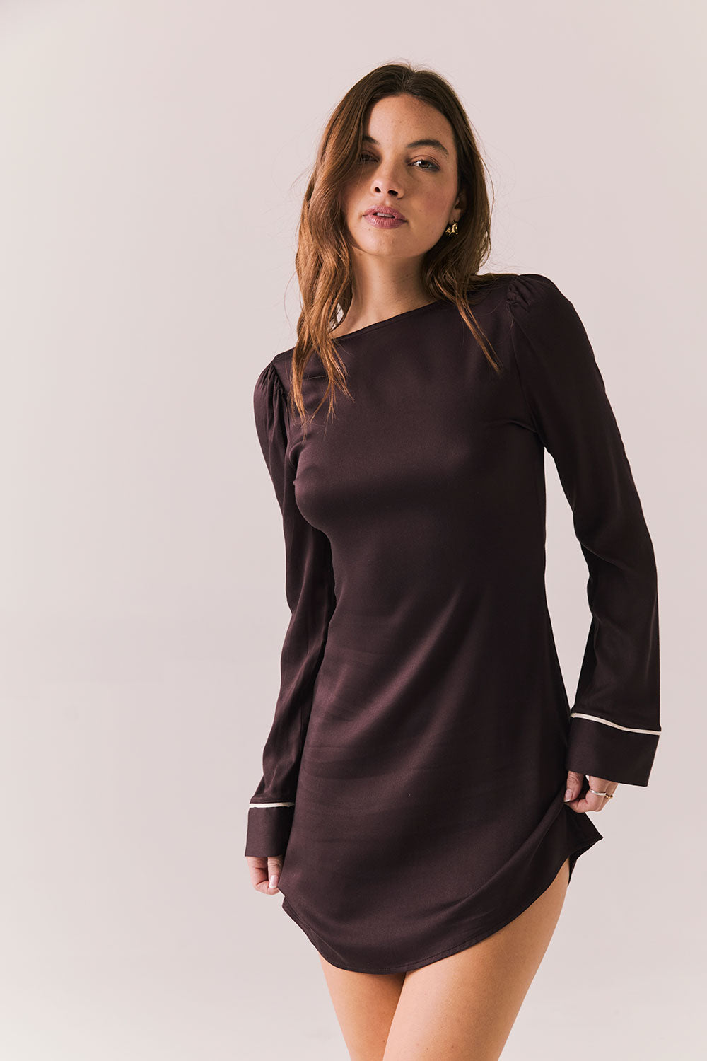 Alba Espresso Mini Dress Womens chaserbrand