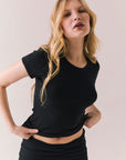 Honey True Black Tee Womens chaserbrand