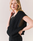 Gaya True Black Sweater Vest Womens chaserbrand