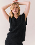 Gaya True Black Sweater Vest Womens chaserbrand