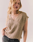 Gaya Heather Oatmeal Sweater Vest Womens chaserbrand