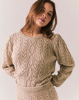 Annira Heather Oatmeal Sweater Womens chaserbrand