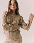 Annira Heather Oatmeal Sweater Womens chaserbrand