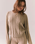 Annira Heather Oatmeal Sweater Womens chaserbrand
