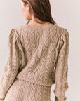 Annira Heather Oatmeal Sweater Womens chaserbrand
