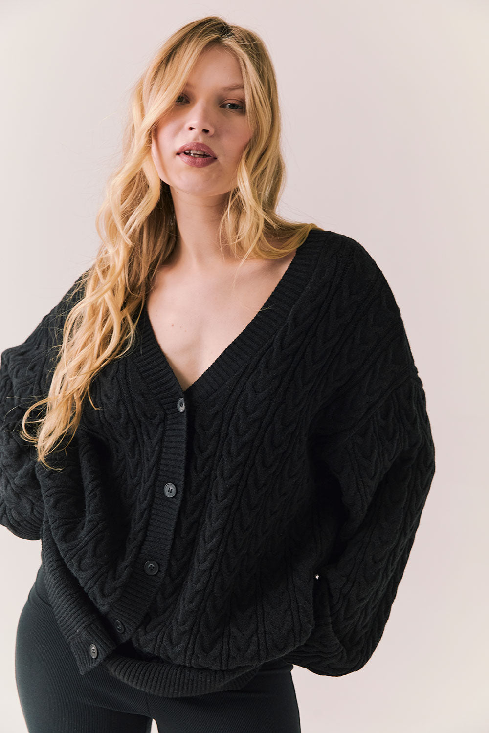 Pierre True Black Cardigan Womens chaserbrand