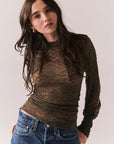 Evelynnnn Espresso Long Sleeve Womens chaserbrand