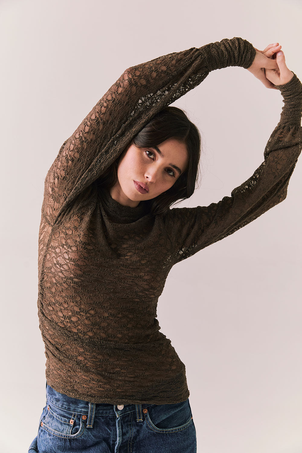 Evelynnnn Espresso Long Sleeve Womens chaserbrand