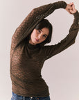 Evelynnnn Espresso Long Sleeve Womens chaserbrand