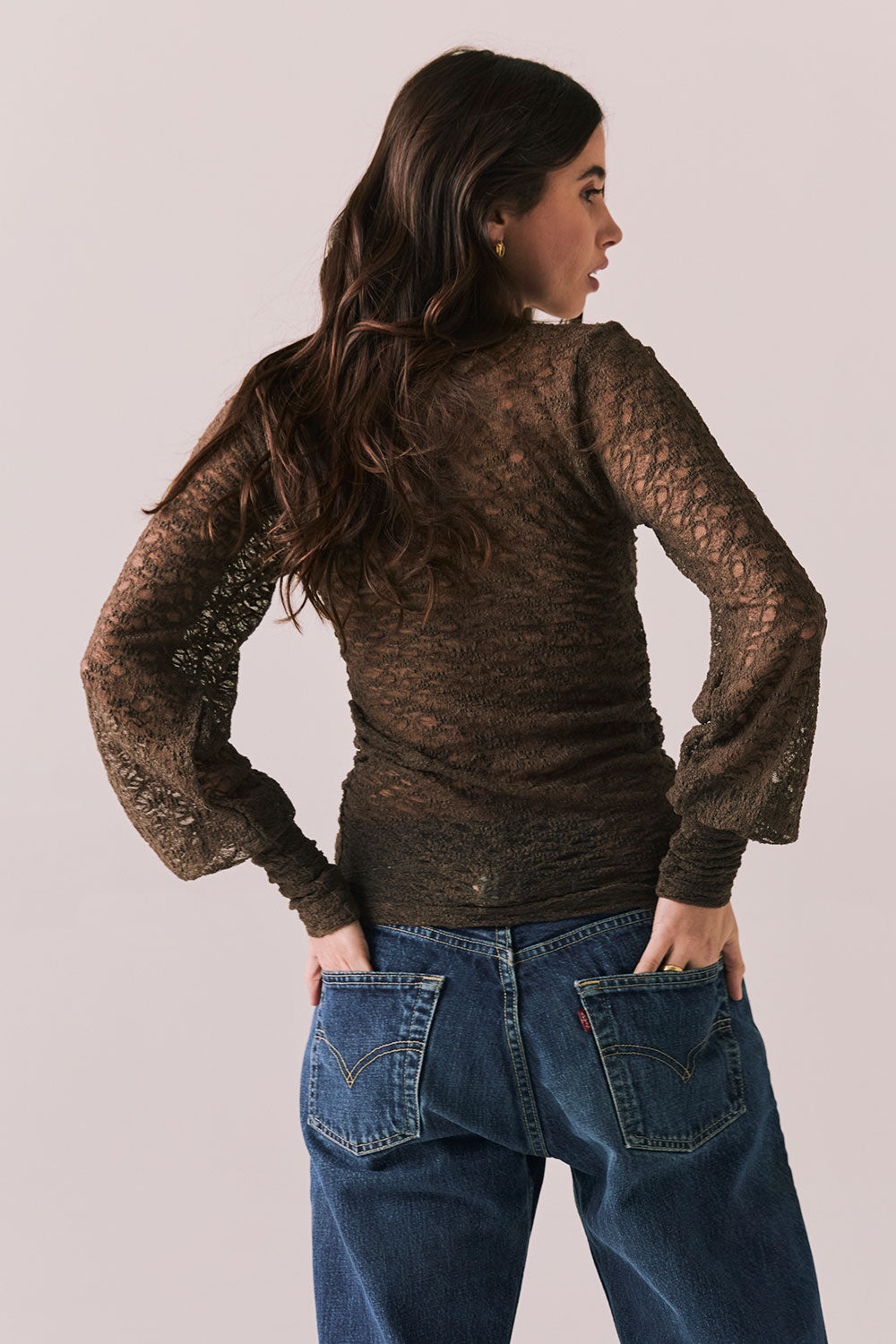 Evelynnnn Espresso Long Sleeve Womens chaserbrand