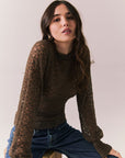 Evelynnnn Espresso Long Sleeve Womens chaserbrand