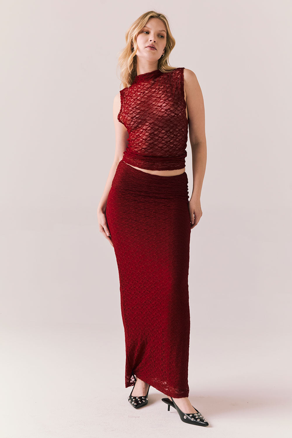 Pamelaa Cabernet Maxi Skirt Womens chaserbrand