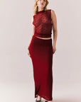Pamelaa Cabernet Maxi Skirt Womens chaserbrand