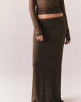 Pamelaa Espresso Maxi Skirt Womens chaserbrand