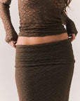 Pamelaa Espresso Maxi Skirt Womens chaserbrand