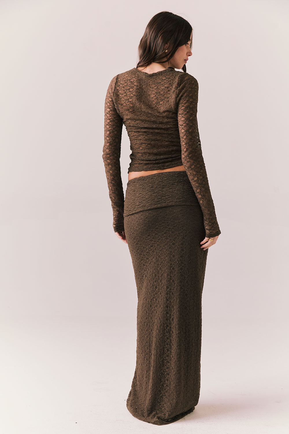 Pamelaa Espresso Maxi Skirt Womens chaserbrand