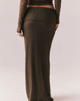 Pamelaa Espresso Maxi Skirt Womens chaserbrand