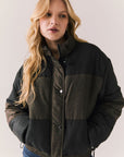 Whistlerrr Leopard and True Black Puffer Jacket Womens chaserbrand