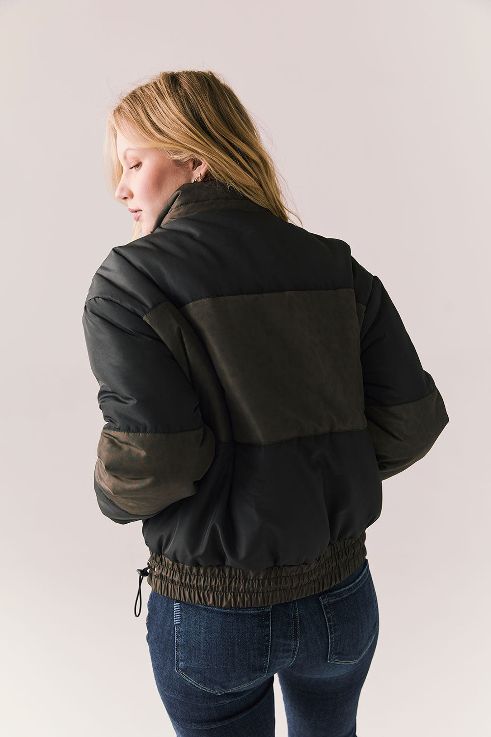 Whistlerrr Leopard and True Black Puffer Jacket Womens chaserbrand